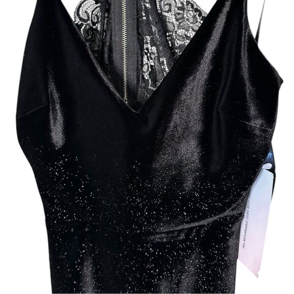 NWT Jump Apparel PG Ombré velvet sparkle mini dress size 7/8 black pink … - Picture 5 of 11
